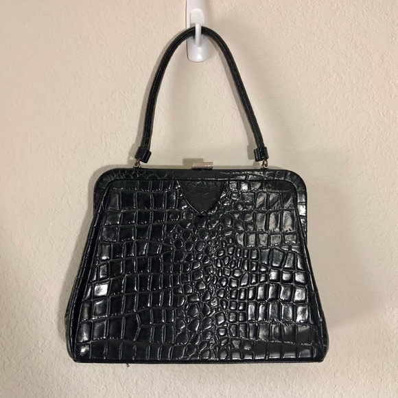 Vintage Mid Century Supreme Leather Handbag Purse - Picture 10 of 12